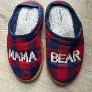 Dear foams mama bear buffalo check plaid slippers